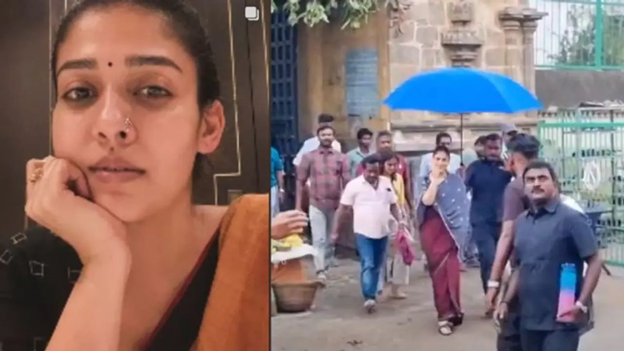 காஞ்சிபுரம் கோவிலில் டெஸ்ட் பட ஷூட்டிங்... நயன்தாராவை காண அலைமோதிய மக்கள் கூட்டம் வைரலாகும் வீடியோ காஞ்சிபுரம் கோவிலில் டெஸ்ட் பட ஷூட்டிங்... நயன்தாராவை காண அலைமோதிய மக்கள் கூட்டம் வைரலாகும் வீடியோ