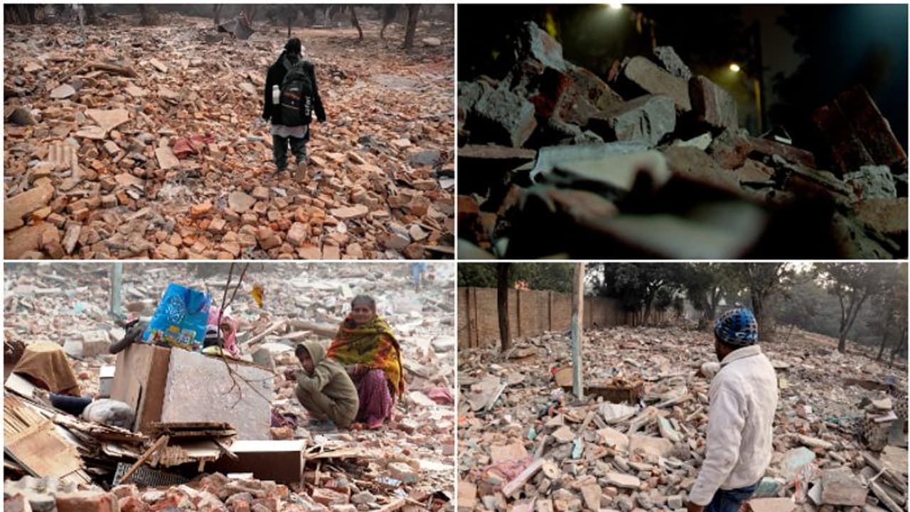 ഉപഗ്രഹചിത്രങ്ങളിലില്ലെന്ന പേരിൽ ഇടിച്ചുനിരത്തപ്പെട്ടത് 500ലേറെ വീടുകൾ, കൊടുംതണുപ്പിൽ കിടപ്പാടമില്ലാതെ ഇവർ ഉപഗ്രഹചിത്രങ്ങളിലില്ലെന്ന പേരിൽ ഇടിച്ചുനിരത്തപ്പെട്ടത് 500ലേറെ വീടുകൾ, കൊടുംതണുപ്പിൽ കിടപ്പാടമില്ലാതെ ഇവർ