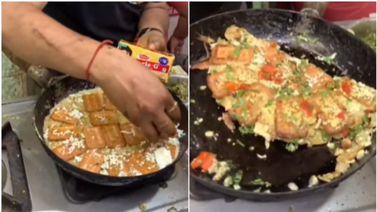 ഓംലെറ്റില് പാര്ലെ ജി ബിസ്കറ്റ്; എന്തൊരു 'പീഡനം' എന്ന് കമന്റുകള്... ഓംലെറ്റില് പാര്ലെ ജി ബിസ്കറ്റ്; എന്തൊരു 'പീഡനം' എന്ന് കമന്റുകള്...