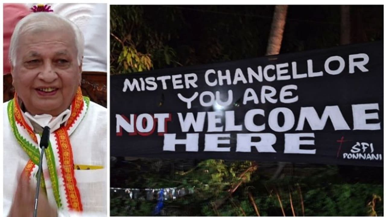 'മിസ്റ്റർ ചാൻസലർ യു ആർ നോട് വെൽക്കം ഹിയർ'; ​ഗവർണർ ഇന്ന് പൊന്നാനിയിൽ; പ്രതിഷേധ ബാനറുമായി എസ്എഫ്ഐ