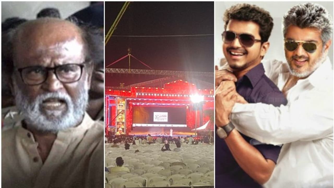 രജനികാന്തിന്‍റെ പ്രസംഗത്തിന് ഒഴിഞ്ഞ കസേരകള്‍ സാക്ഷി; ഒന്നിച്ച് ട്രോളി വിജയ് അജിത്ത് ഫാന്‍സ്.!