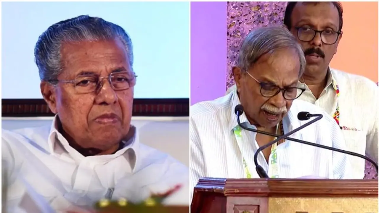 'ഇഎംഎസിനെ ഒരു നേതൃപൂജകളിലും കണ്ടിട്ടില്ല'; പിണറായിയെ വേദിയിലിരുത്തി എംടിയുടെ വിമര്ശനം 'ഇഎംഎസിനെ ഒരു നേതൃപൂജകളിലും കണ്ടിട്ടില്ല'; പിണറായിയെ വേദിയിലിരുത്തി എംടിയുടെ വിമര്ശനം