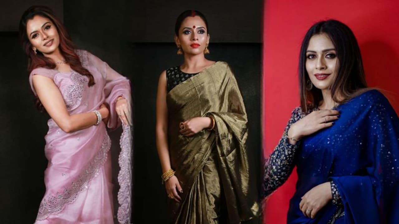  'സോ ബ്യൂട്ടിഫുൾ സോ എലഗന്റ്, ജസ്റ്റ് ലുക്കിങ് ലൈക്ക് എ വൗ' ധന്യ മേരി വർഗീസ് സാരിയില്‍.! 