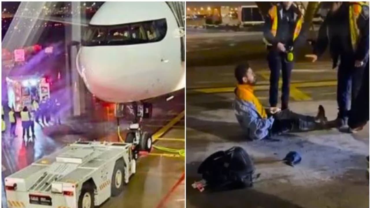 പറന്നുയരുന്നതിന് തൊട്ടുമുമ്പ് വിമാനത്തില് അപ്രതീക്ഷിത സംഭവം! ഞെട്ടി യാത്രക്കാര്, ഡോര് തുറന്ന് ചാടി യുവാവ് പറന്നുയരുന്നതിന് തൊട്ടുമുമ്പ് വിമാനത്തില് അപ്രതീക്ഷിത സംഭവം! ഞെട്ടി യാത്രക്കാര്, ഡോര് തുറന്ന് ചാടി യുവാവ്