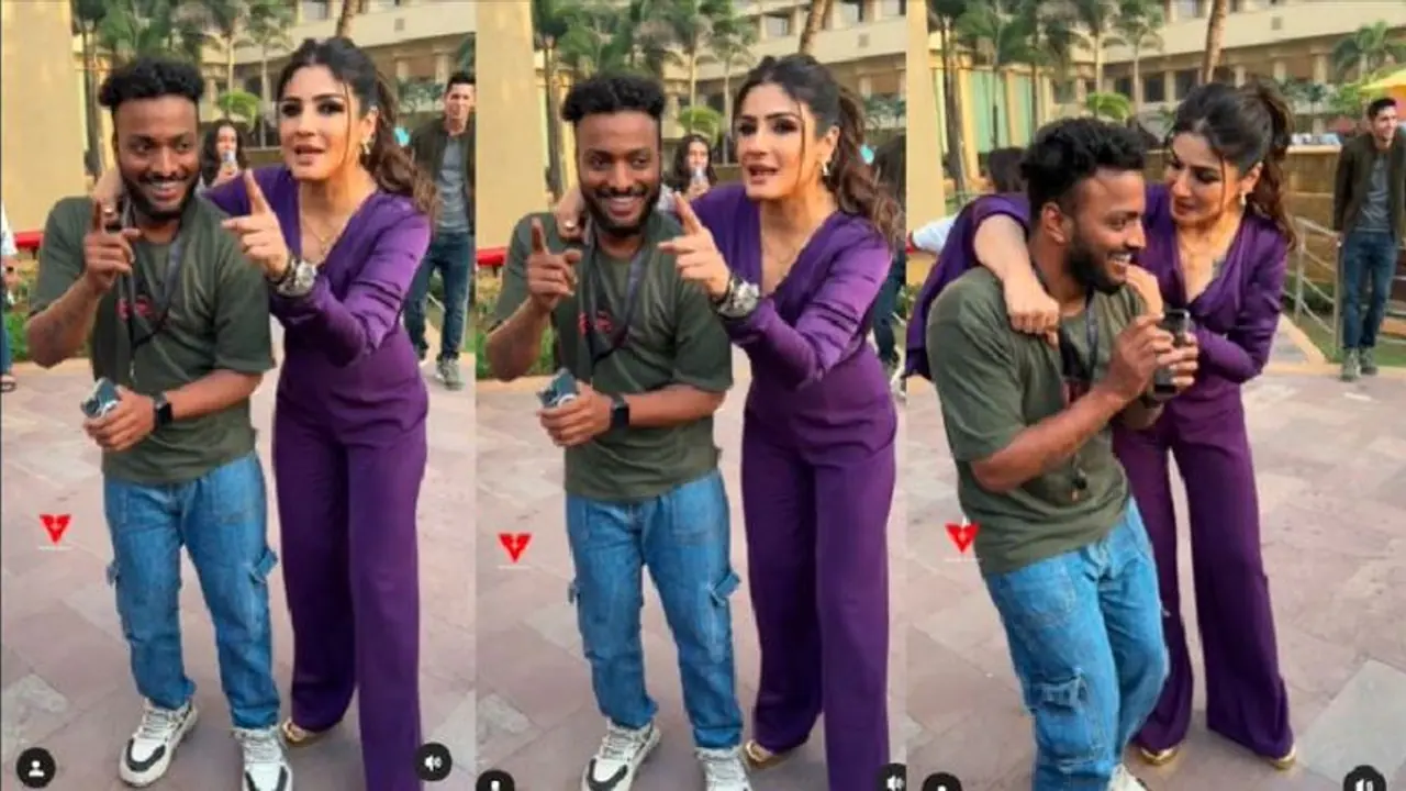 ಸೆಂಟರ್ ಸೆಂಟರ್ ಎಂದು ಬೊಬ್ಬೆ ಹೊಡಿತಿದ್ದ ಪಪಾರಾಜಿ ಹೆಗಲಿಗೆ ಕೈ ಹಾಕಿ ಲೆಫ್ಟ್ ರೈಟ್ ತೋರಿಸಿದ ರವೀನಾ ಟಂಡನ್ ಸೆಂಟರ್ ಸೆಂಟರ್ ಎಂದು ಬೊಬ್ಬೆ ಹೊಡಿತಿದ್ದ ಪಪಾರಾಜಿ ಹೆಗಲಿಗೆ ಕೈ ಹಾಕಿ ಲೆಫ್ಟ್ ರೈಟ್ ತೋರಿಸಿದ ರವೀನಾ ಟಂಡನ್