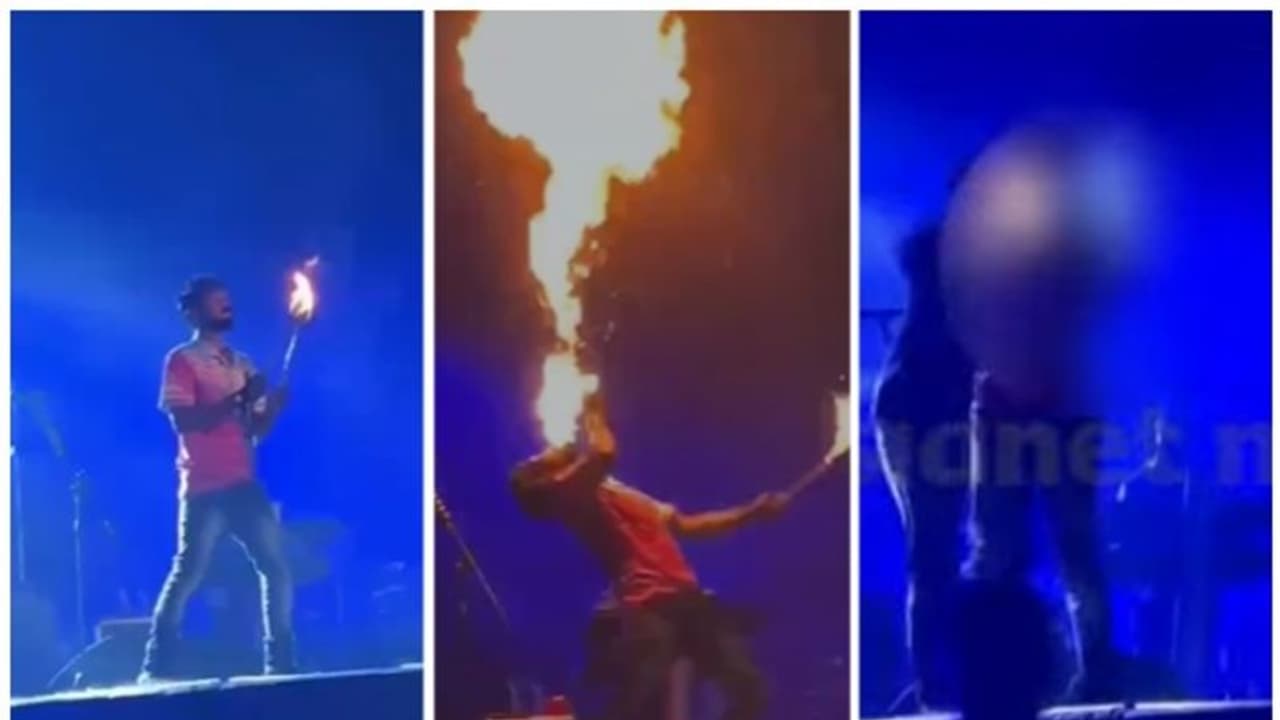 മണ്ണെണ്ണ വായിലൊഴിച്ച് തീയിലേക്ക് തുപ്പി; ഫയർ ഡാൻസിനിടെ യുവാവിന് ഗുരുതരമായി പൊള്ളലേറ്റു മണ്ണെണ്ണ വായിലൊഴിച്ച് തീയിലേക്ക് തുപ്പി; ഫയർ ഡാൻസിനിടെ യുവാവിന് ഗുരുതരമായി പൊള്ളലേറ്റു