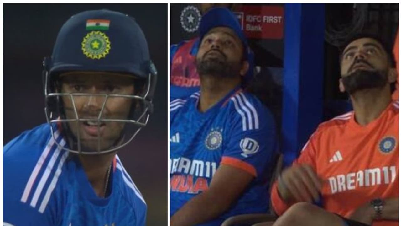 അമ്പമ്പൊ, കൂറ്റന് സിക്സുകള്! ദുബെ അഫ്ഗാനെ പഞ്ഞിക്കിടുന്നത് കണ്ട് കണ്ണുത്തള്ളി കോലിയും രോഹിതും വീഡിയോ അമ്പമ്പൊ, കൂറ്റന് സിക്സുകള്! ദുബെ അഫ്ഗാനെ പഞ്ഞിക്കിടുന്നത് കണ്ട് കണ്ണുത്തള്ളി കോലിയും രോഹിതും വീഡിയോ