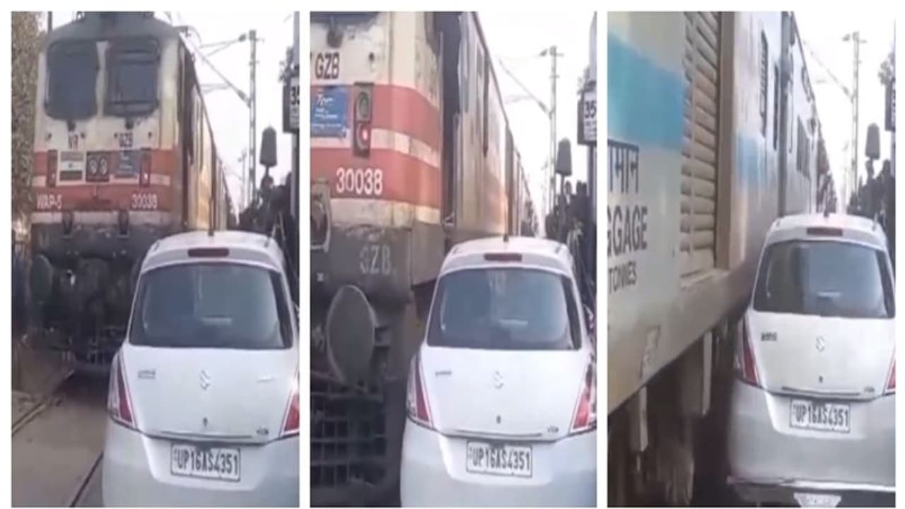 'പടച്ചോനേ നിങ്ങള് കാത്തോളീ...'; ട്രെയിന്‍ കടന്നു പോകുമ്പോള്‍ തൊട്ടുരുമ്മി നില്‍ക്കുന്ന കാറിന്‍റെ വീഡിയോ വൈറൽ 