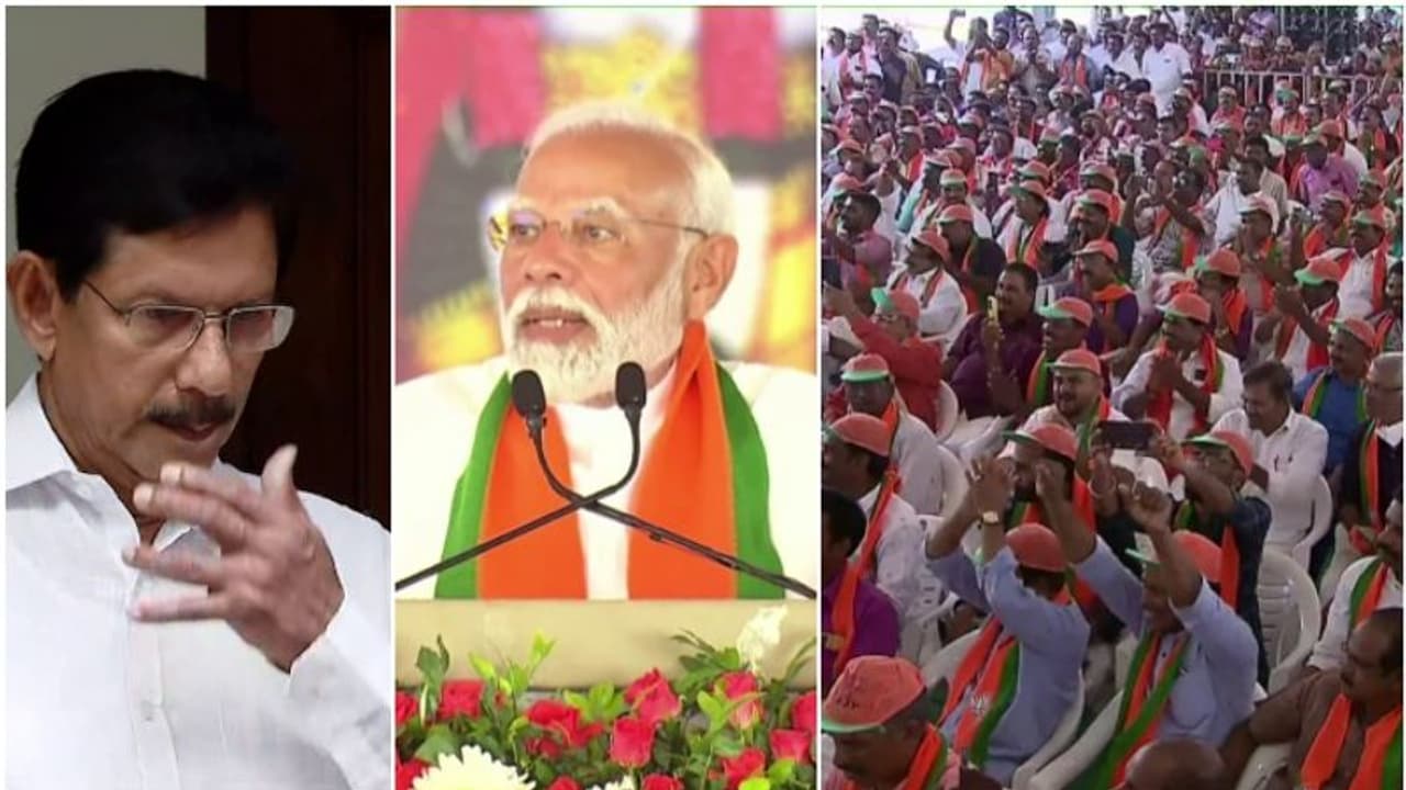 കൊച്ചിയിൽ ബിജെപി പ്രവർത്തകരുടെ യോഗത്തിൽ മോദിക്കൊപ്പം വേദി പങ്കിട്ട് പ്രൊഫ. ടി ജെ ജോസഫും 