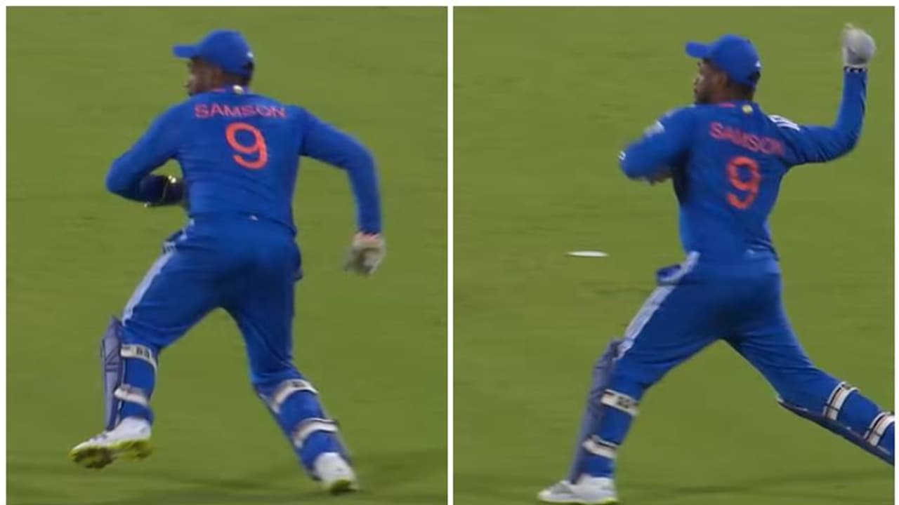 വിക്കറ്റിന് പിന്നില് സൂപ്പര് ഹീറോയായി സഞ്ജു! വിജയത്തില് നിര്ണായകമായത് നേരിട്ടുള്ള ത്രോയിലെ റണ്ണൗട്ട് വിക്കറ്റിന് പിന്നില് സൂപ്പര് ഹീറോയായി സഞ്ജു! വിജയത്തില് നിര്ണായകമായത് നേരിട്ടുള്ള ത്രോയിലെ റണ്ണൗട്ട്