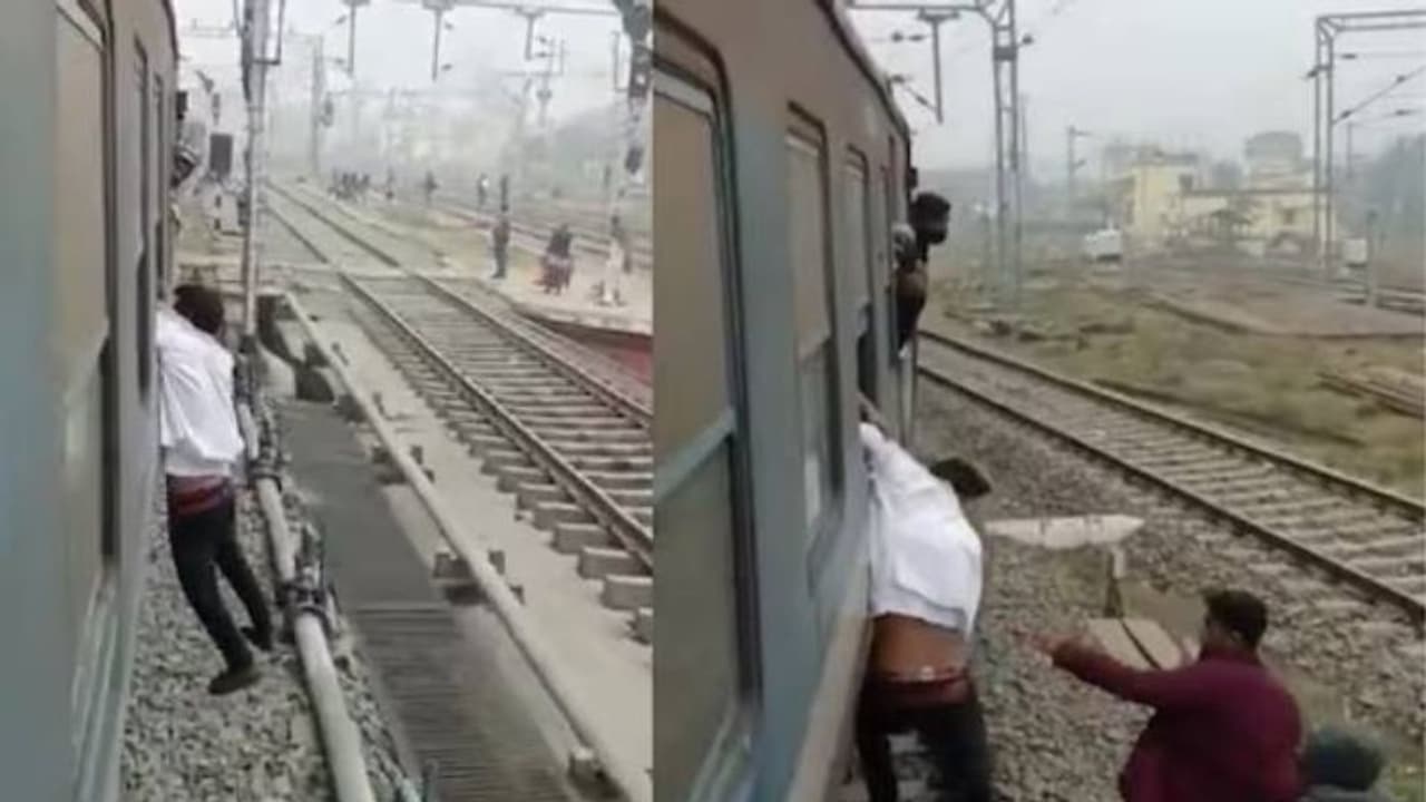 ഓടിരക്ഷപ്പെടാനായില്ല, ഫോൺ മോഷ്ടാവ് ട്രെയിനിന്റെ ജനാലയിൽ തൂങ്ങിക്കിടന്നത് ഒരു കിലോമീറ്റർ, വീഡിയോ ഓടിരക്ഷപ്പെടാനായില്ല, ഫോൺ മോഷ്ടാവ് ട്രെയിനിന്റെ ജനാലയിൽ തൂങ്ങിക്കിടന്നത് ഒരു കിലോമീറ്റർ, വീഡിയോ