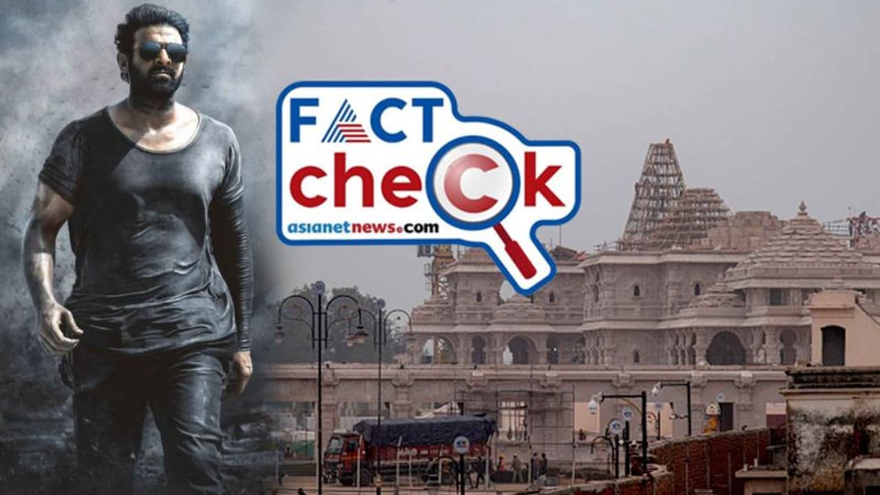അയോധ്യ രാമക്ഷേത്രത്തിന് നടന് പ്രഭാസ് 50 കോടി രൂപ നല്കിയോ? സത്യമിത് അയോധ്യ രാമക്ഷേത്രത്തിന് നടന് പ്രഭാസ് 50 കോടി രൂപ നല്കിയോ? സത്യമിത്