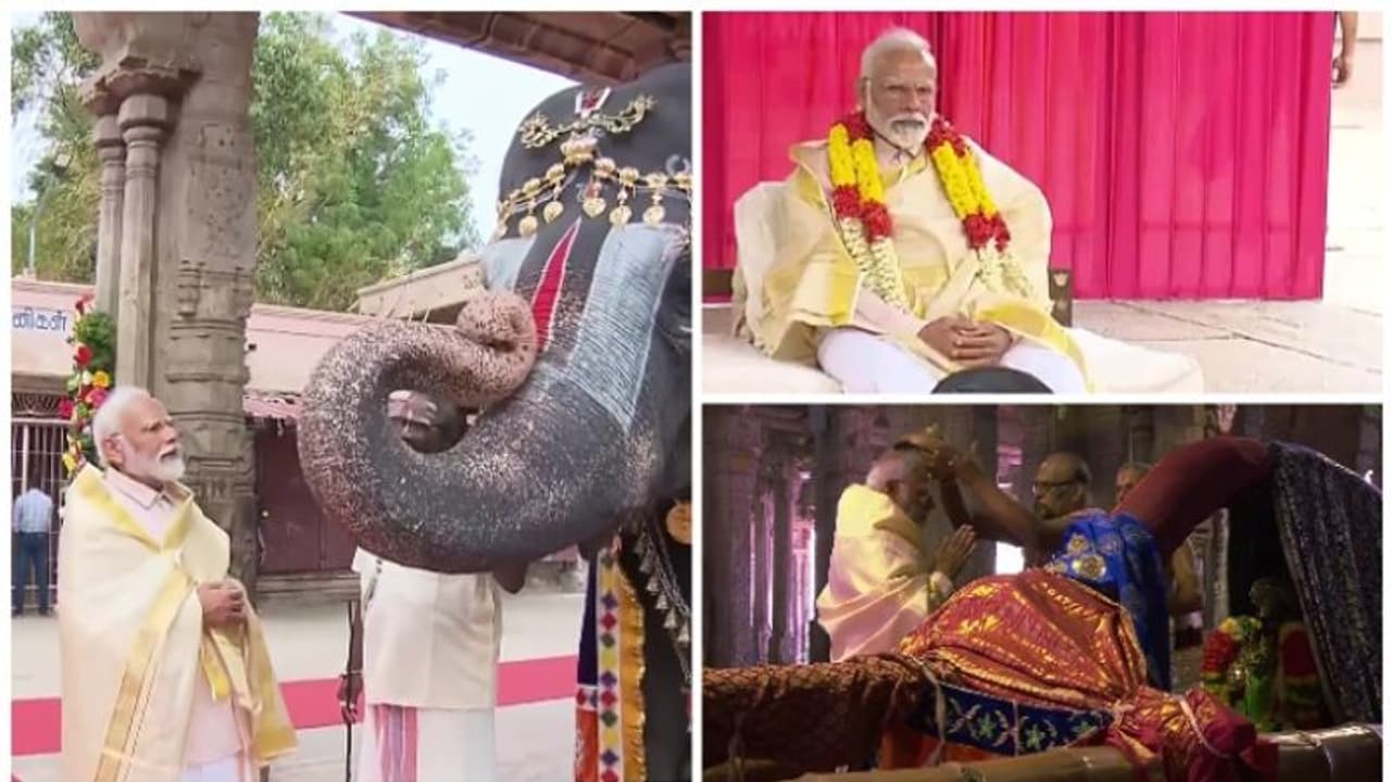 ക്ഷേത്രസന്ദർശനം തുടർന്ന് മോദി; ശ്രീരംഗം ക്ഷേത്രത്തിൽ ദർശനം നടത്തി; ഉച്ചക്ക് ശേഷം രാമേശ്വരത്ത് എത്തും ക്ഷേത്രസന്ദർശനം തുടർന്ന് മോദി; ശ്രീരംഗം ക്ഷേത്രത്തിൽ ദർശനം നടത്തി; ഉച്ചക്ക് ശേഷം രാമേശ്വരത്ത് എത്തും