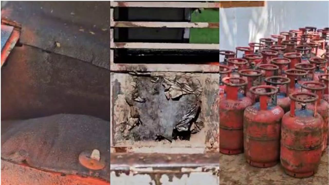 തൃശൂരില്‍ പാചക വാതക സിലിണ്ടറുകള്‍ കയറ്റിയ വണ്ടിയ്ക്ക് തീപിടിച്ചു, വന്‍ ദുരന്തം ഒഴിവായത് തലനാരിഴയ്ക്ക് 