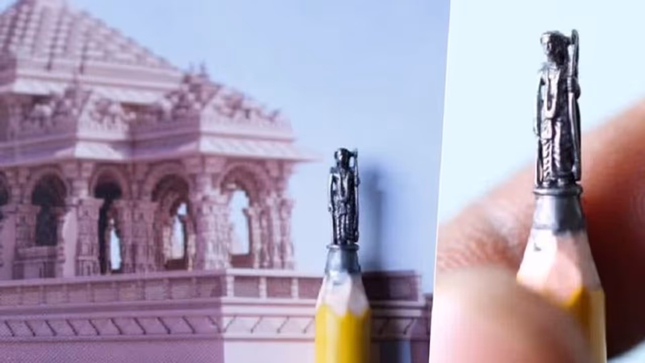 World Record Holder makes Ram idol on Pencil tip, achieves praises on social media for incredible art (WATCH) World Record Holder makes Ram idol on Pencil tip, achieves praises on social media for incredible art (WATCH)
