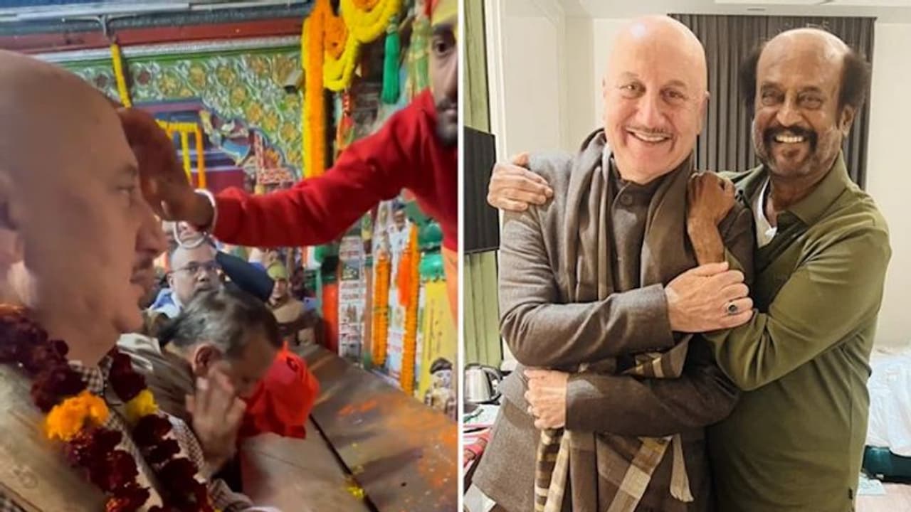 Ram Mandir: Anupam Kher visits Hanuman Garhi Mandir; spends time with Rajinikanth in Ayodhya (Video) Ram Mandir: Anupam Kher visits Hanuman Garhi Mandir; spends time with Rajinikanth in Ayodhya (Video)