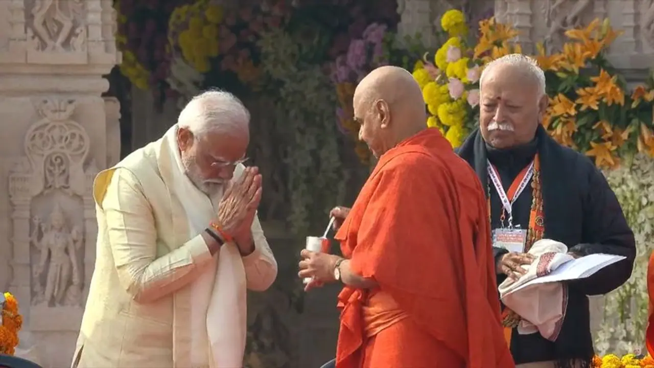 ಶ್ರೀರಾಮ ಪ್ರಸಾದ ಸ್ವೀಕರಿಸುವ ಮೂಲಕ ಪ್ರಾಣಪ್ರತಿಷ್ಠೆಗೆ ಕೈಗೊಂಡ ಉಪವಾಸ ಪೂರ್ಣಗೊಳಿಸಿದ ಮೋದಿ!