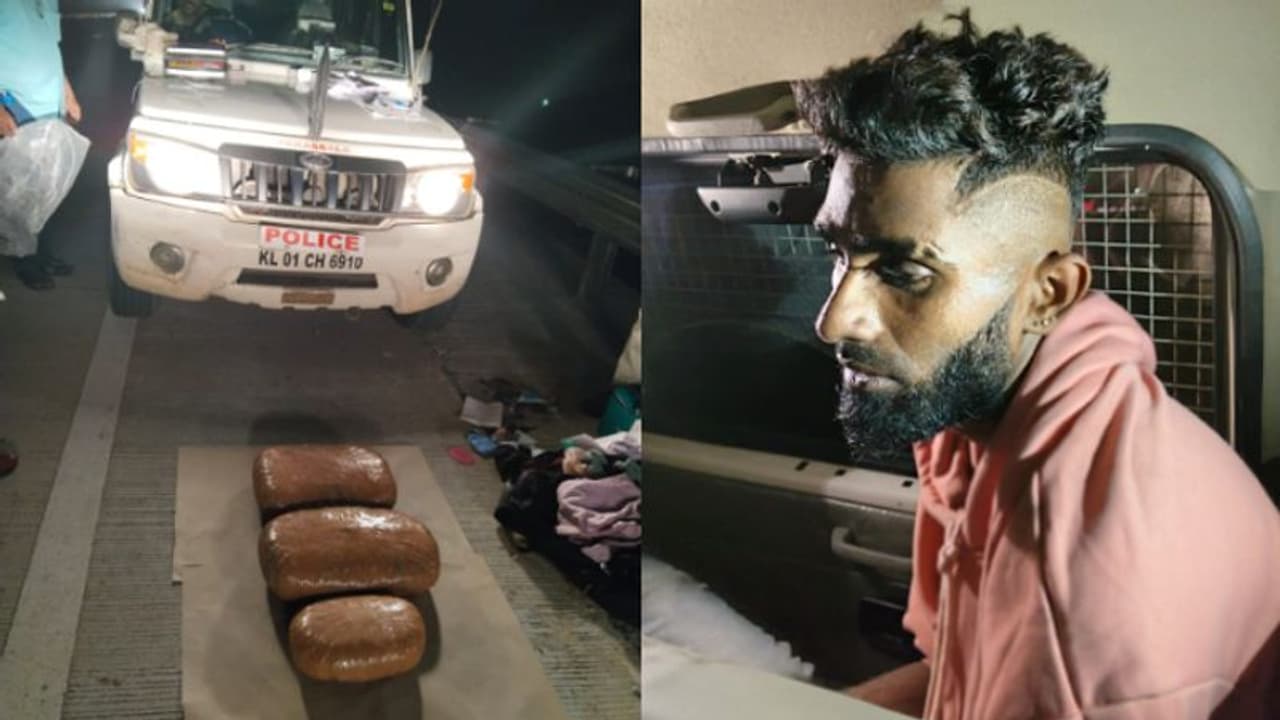  റോഡിൽ പൊലീസ്, വണ്ടിയിൽ നിന്ന് ഒരു ചാക്കുകെട്ട് പുറത്തേക്ക്, 12 കിലോ കഞ്ചാവ്; യുവാവിനെ ഓടിച്ചിട്ട് പൊക്കി