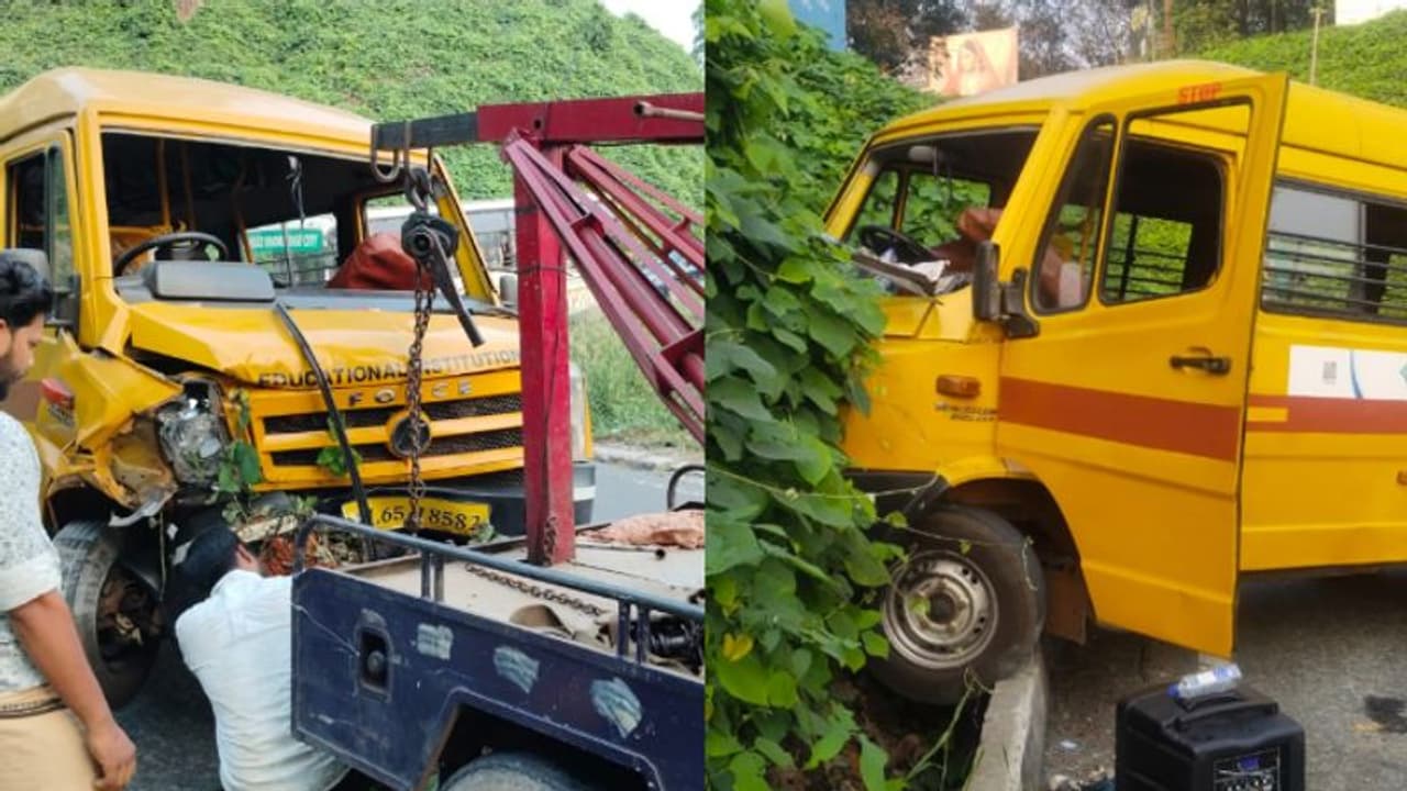 താമരശ്ശേരി ചുരത്തിൽ സ്കൂൾ വാനിന്റെ ബ്രേക്ക് നഷ്ടപ്പെട്ടു, നിയന്ത്രണം വിട്ട് മതിലിൽ ഇടിച്ചു, 5പേർക്ക് പരിക്ക് താമരശ്ശേരി ചുരത്തിൽ സ്കൂൾ വാനിന്റെ ബ്രേക്ക് നഷ്ടപ്പെട്ടു, നിയന്ത്രണം വിട്ട് മതിലിൽ ഇടിച്ചു, 5പേർക്ക് പരിക്ക്