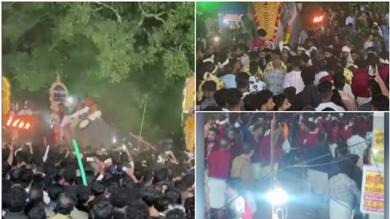 തെച്ചിക്കോട്ടുകാവ് രാമചന്ദ്രനരികെ ആനയെ നിർത്തുന്നതിൽ തർക്കം; ഉത്സവപ്പറമ്പിൽ സംഘർഷം, ആനകളെ മാറ്റി പാപ്പാൻമാർ