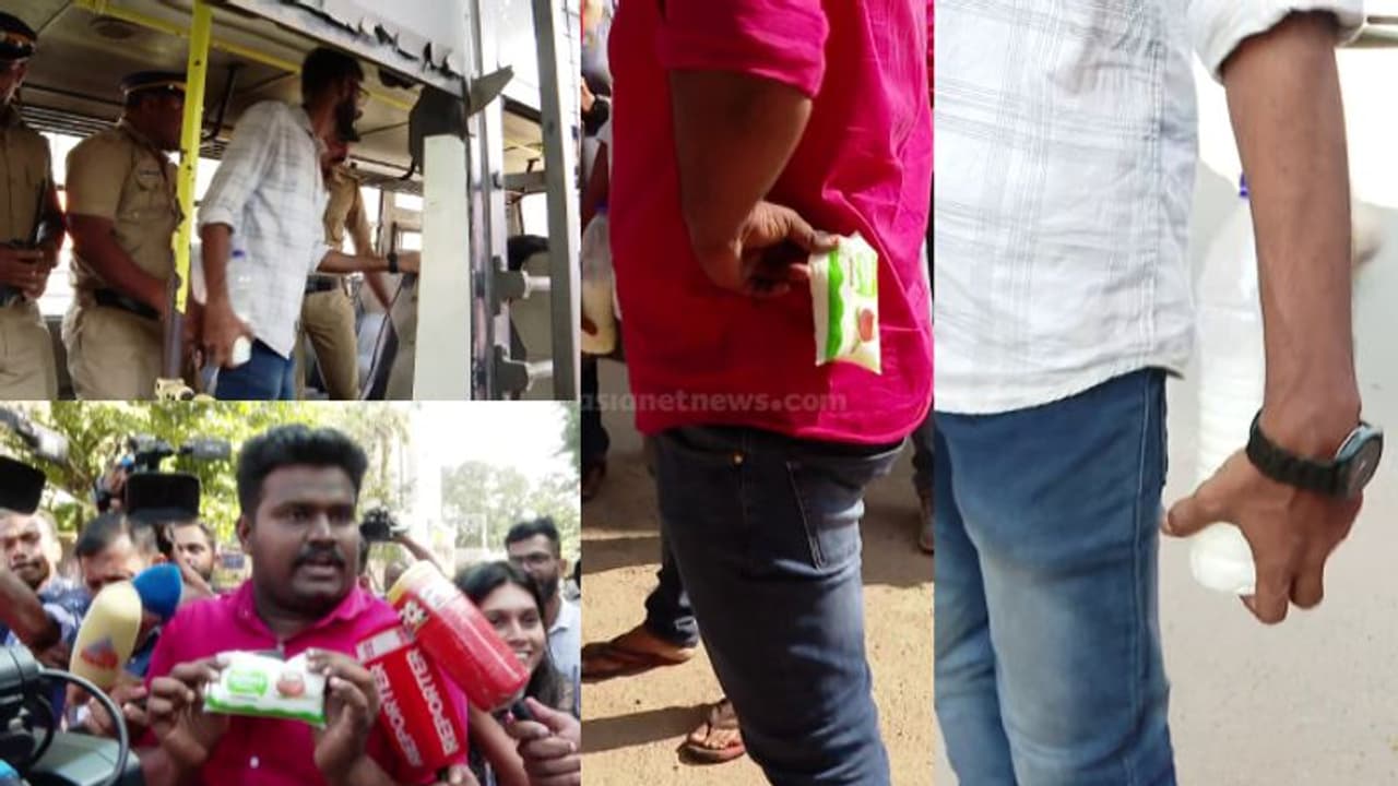 'ഗവര്ണര്ക്ക് ക്ഷീണം മാറ്റാൻ സംഭാരം': വീണ്ടും പ്രതിഷേധവുമായി എസ്എഫ്ഐ, പൊലീസെത്തി കസ്റ്റഡിയിലെടുത്തു 'ഗവര്ണര്ക്ക് ക്ഷീണം മാറ്റാൻ സംഭാരം': വീണ്ടും പ്രതിഷേധവുമായി എസ്എഫ്ഐ, പൊലീസെത്തി കസ്റ്റഡിയിലെടുത്തു