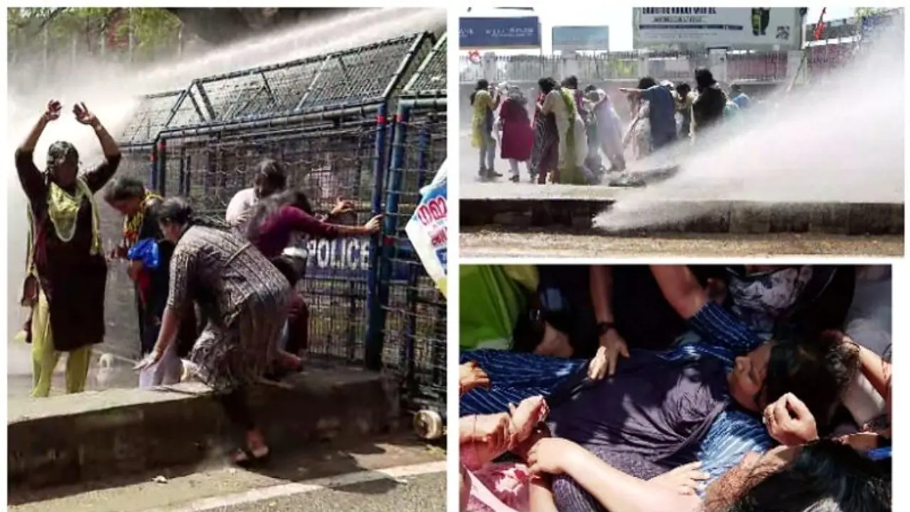 Kerala News Highlights : Police uses water cannons against Mahila Congress March in Thiruvananthapuram Kerala News Highlights : Police uses water cannons against Mahila Congress March in Thiruvananthapuram