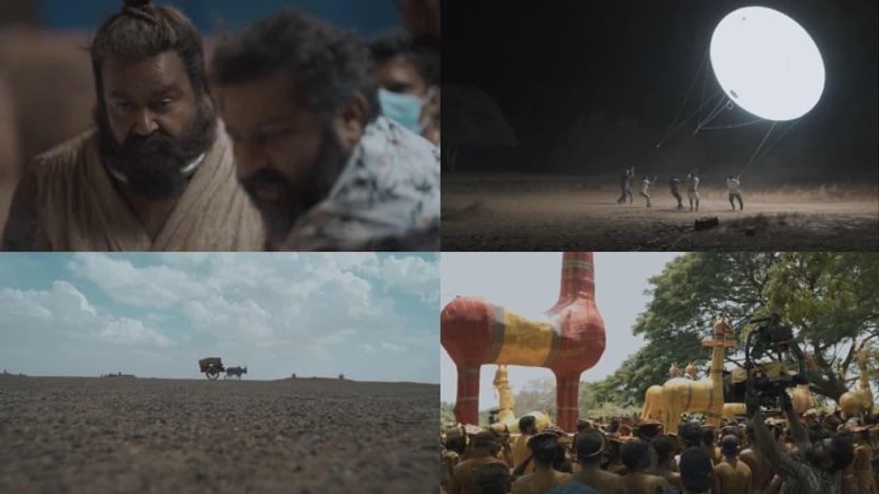 മരുഭൂമിയില്‍ സൃഷ്‍ടിച്ച വിസ്‍മയം; 'മലൈക്കോട്ടൈ വാലിബന്‍' മേക്കിംഗ് വീഡിയോ