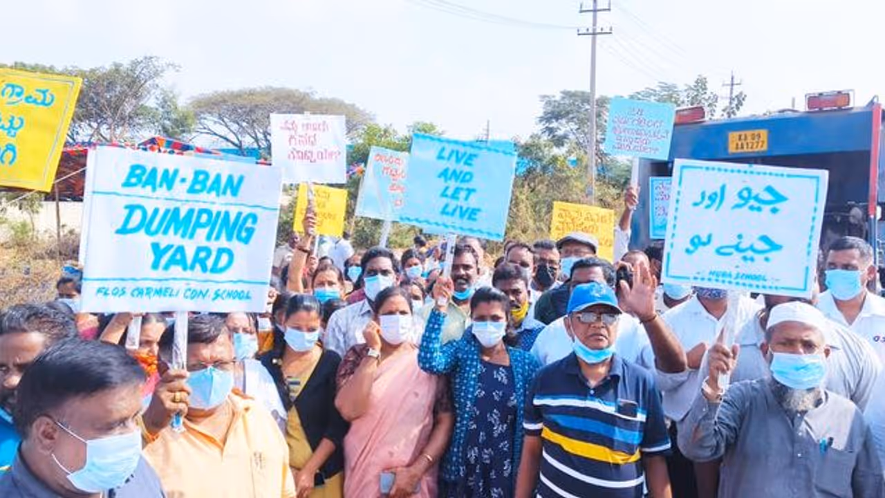 ಮೈಸೂರಿನ ಹಳೆ ಕೆಸರೆಗೆ ಕಸ ತಂದು ಸುರಿಯುತ್ತಿರುವುದಕ್ಕೆ ಸ್ಥಳೀಯರಿಂದ ತೀವ್ರ ವಿರೋಧ