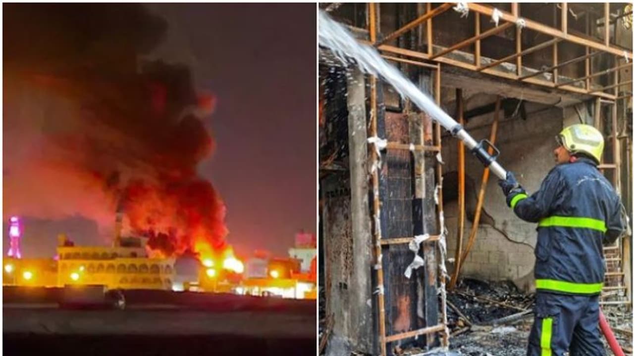 വന്‍ തീപിടിത്തം; മലയാളികളുടേത് ഉള്‍പ്പെടെ നിരവധി കടകള്‍ കത്തി നശിച്ചു, മണിക്കൂറുകളോളം നിന്ന് കത്തി സീബ് സൂഖ്