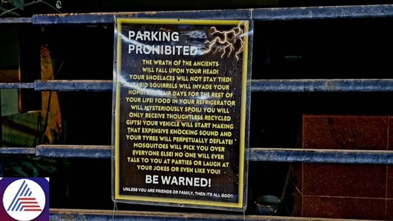 Beware of ancient wrath: No parking sign unleashes 'rabid squirrels' invasion fears in Bengaluru!