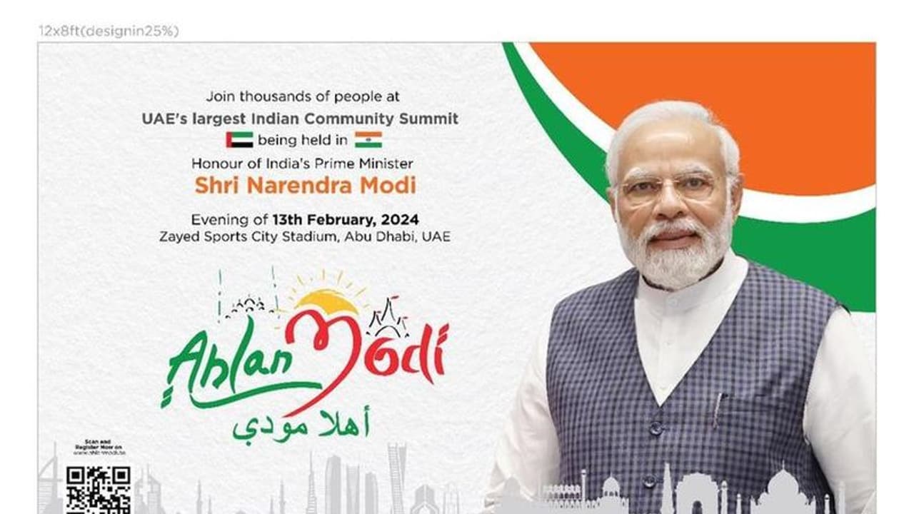 அஹ்லான் மோடி! அபுதாபியில் பிரதமர் மோடியின் நிகழ்ச்சியில் பங்கேற்க 60,000 இந்தியர்கள் முன்பதிவு!