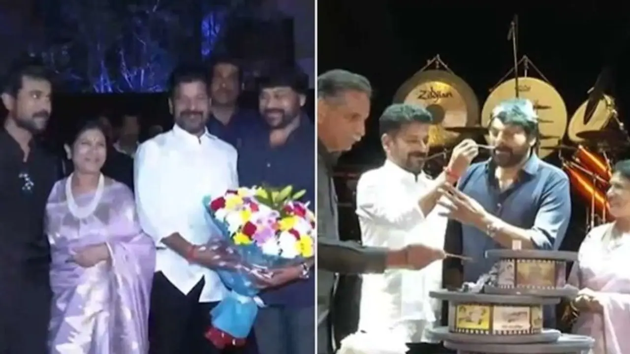 Chiranjeevi hosts party for being honoured with Padma Vibhushan; Telangana CM Revanth Reddy and many attend Chiranjeevi hosts party for being honoured with Padma Vibhushan; Telangana CM Revanth Reddy and many attend