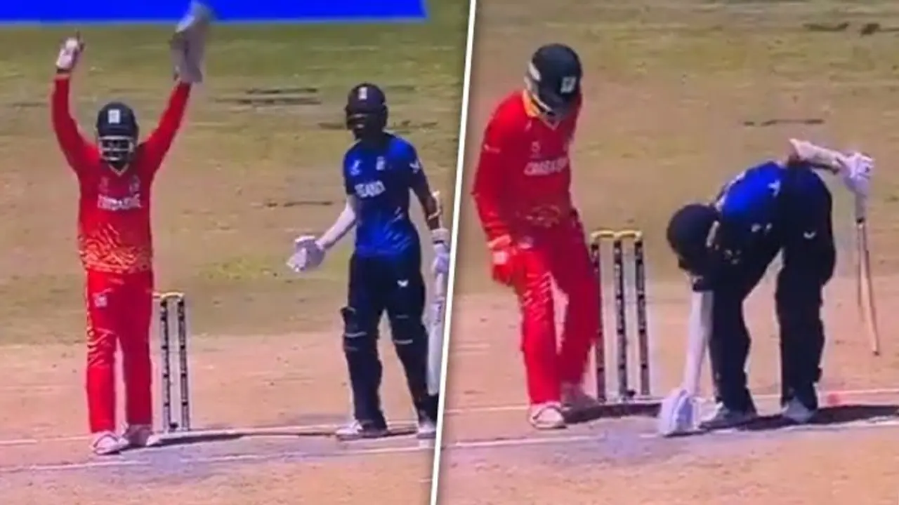 Obstructed the field controversy: Hamza Shaikh's unusual dismissal sparks social media frenzy Obstructed the field controversy: Hamza Shaikh's unusual dismissal sparks social media frenzy