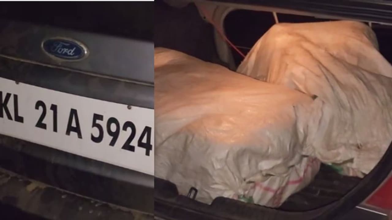 ഫീയസ്റ്റയുടെ ഡിക്കി തുറന്നപ്പോള് കണ്ടത് രണ്ട് ചാക്ക്, തുറന്നതോടെ യുവാക്കള് ഓടി, പിടികൂടിയത് 45 കിലോ കഞ്ചാവ് ഫീയസ്റ്റയുടെ ഡിക്കി തുറന്നപ്പോള് കണ്ടത് രണ്ട് ചാക്ക്, തുറന്നതോടെ യുവാക്കള് ഓടി, പിടികൂടിയത് 45 കിലോ കഞ്ചാവ്