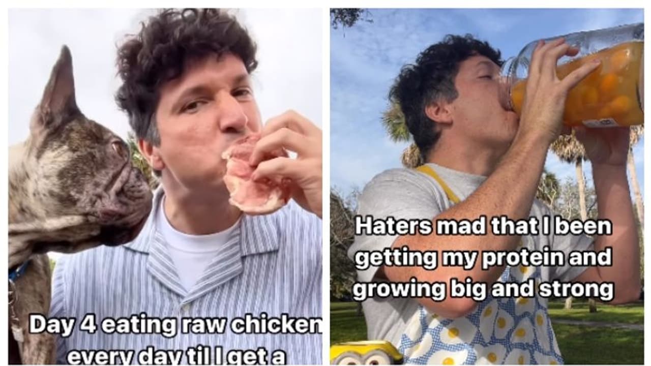 'ഇനി എന്തൊക്കെ കാണണം?'; കോഴി ഇറച്ചി പച്ചയ്ക്ക് തിന്നുന്ന ഫുഡ് വ്ളോഗറുടെ വീഡിയോ വൈറല് ! 'ഇനി എന്തൊക്കെ കാണണം?'; കോഴി ഇറച്ചി പച്ചയ്ക്ക് തിന്നുന്ന ഫുഡ് വ്ളോഗറുടെ വീഡിയോ വൈറല് !