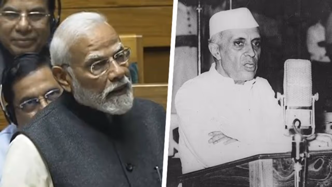 Nehru's 15 August 'lazy Indians' speech goes viral after PM Modi attacks Congress in Lok Sabha (WATCH)