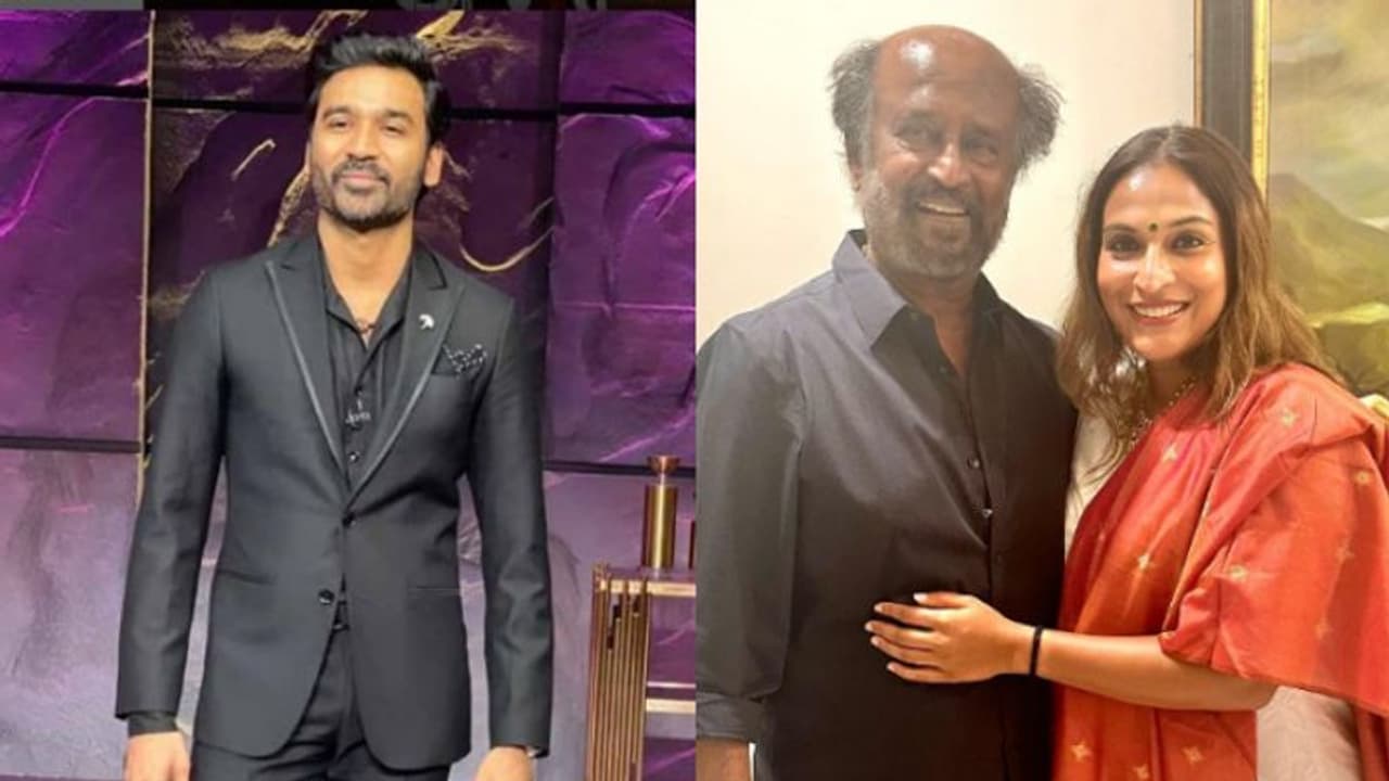 Dhanush gives shoutout to Rajinikanth's 'Lal Salaam', skips mentioning ex wife Aishwaryaa's name Dhanush gives shoutout to Rajinikanth's 'Lal Salaam', skips mentioning ex wife Aishwaryaa's name