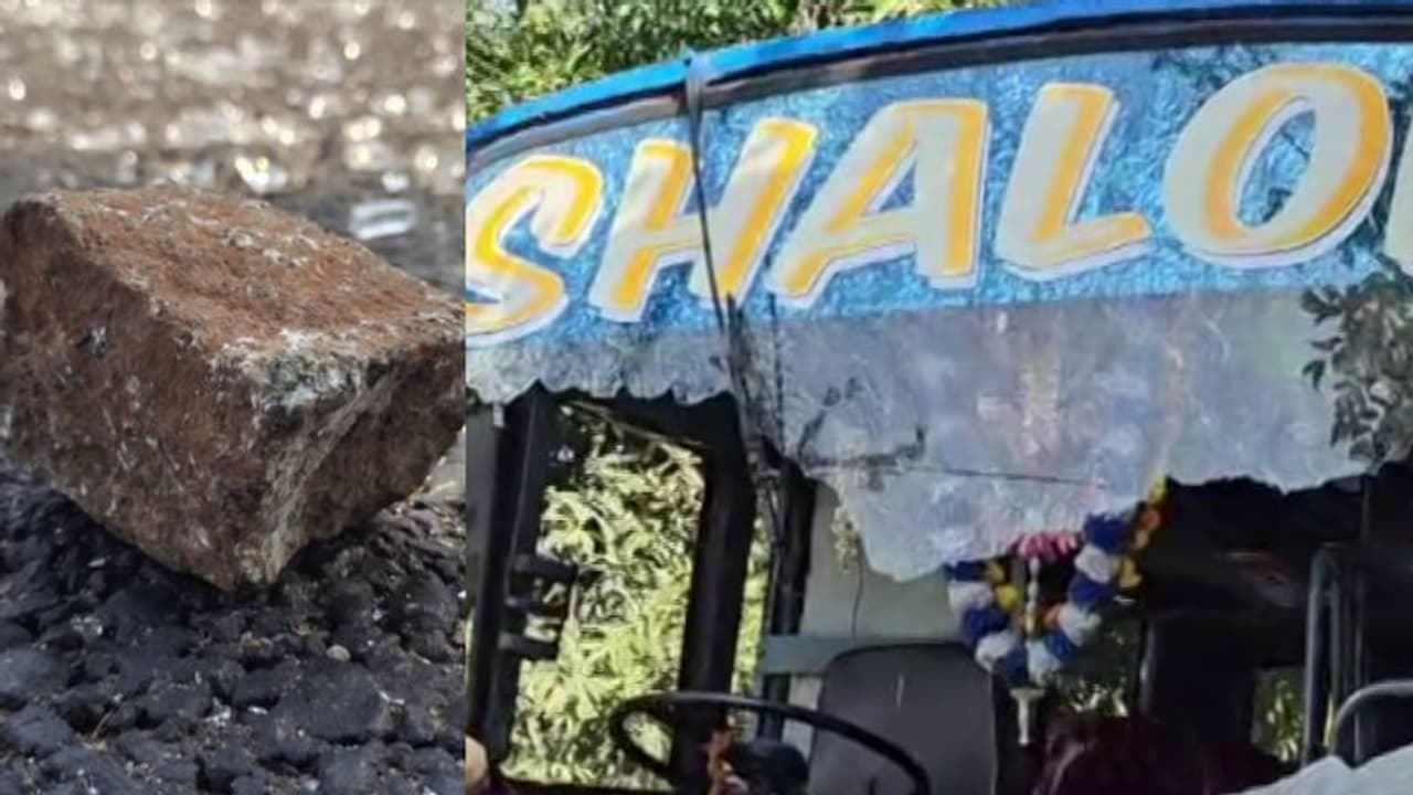 കൈകാട്ടി നിർത്തി, പിന്നാലെ ബസിനുനേരെ കല്ലെടുത്തെറിഞ്ഞു, ചില്ല് തകർത്തു, ബൈക്കിൽ സ്ഥലംവിട്ട യുവാവിനായി തെരച്ചിൽ