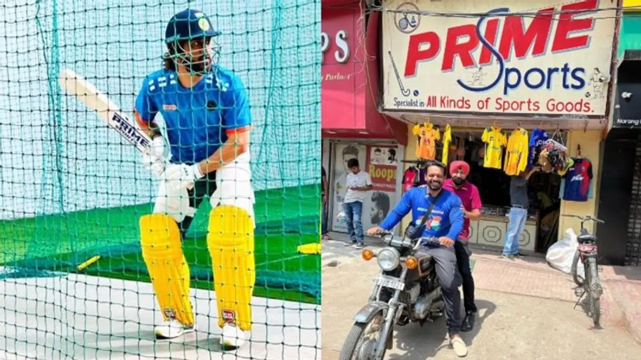 స్నేహమంటే ఇదేరా.. ! కోట్ల రూపాయ‌లు కాదని.. ఫ్రెండ్ షాప్ లోగో బ్యాట్ తో ధోని !