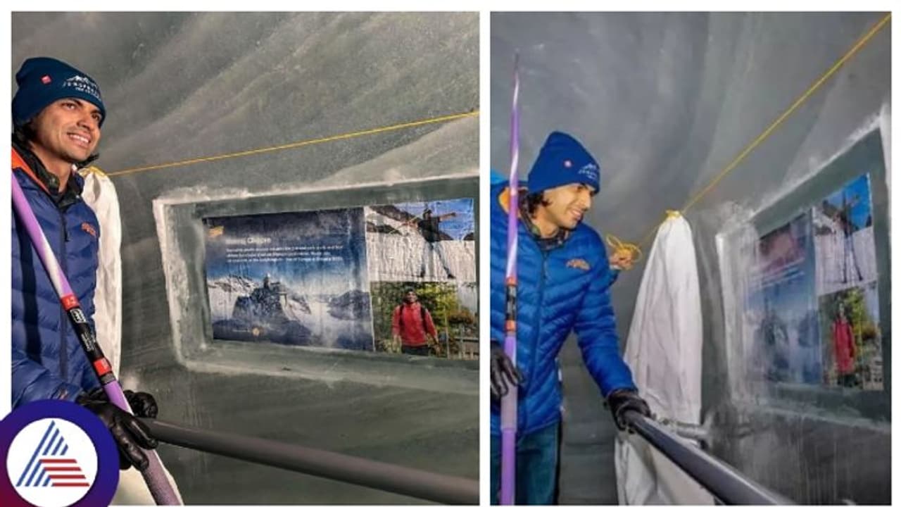  ಸ್ವಿಜರ್‌ಲೆಂಡ್‌ನ ಜನಪ್ರಿಯ ಪ್ರವಾಸಿ ತಾಣದಲ್ಲಿ ಭಾರತದ ಜಾವೆಲಿನ್‌ ತಾರೆ ನೀರಜ್‌ ಚೋಪ್ರಾ ಫೋಟೋ