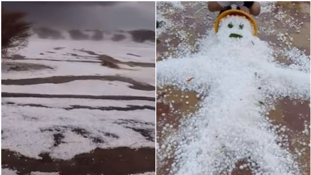 യുഎഇയില് കനത്ത മഴ; മരുഭൂമിയെ മഞ്ഞുപുതപ്പിച്ച് ആലിപ്പഴ വര്ഷം, ജാഗ്രതാ നിര്ദ്ദേശം യുഎഇയില് കനത്ത മഴ; മരുഭൂമിയെ മഞ്ഞുപുതപ്പിച്ച് ആലിപ്പഴ വര്ഷം, ജാഗ്രതാ നിര്ദ്ദേശം