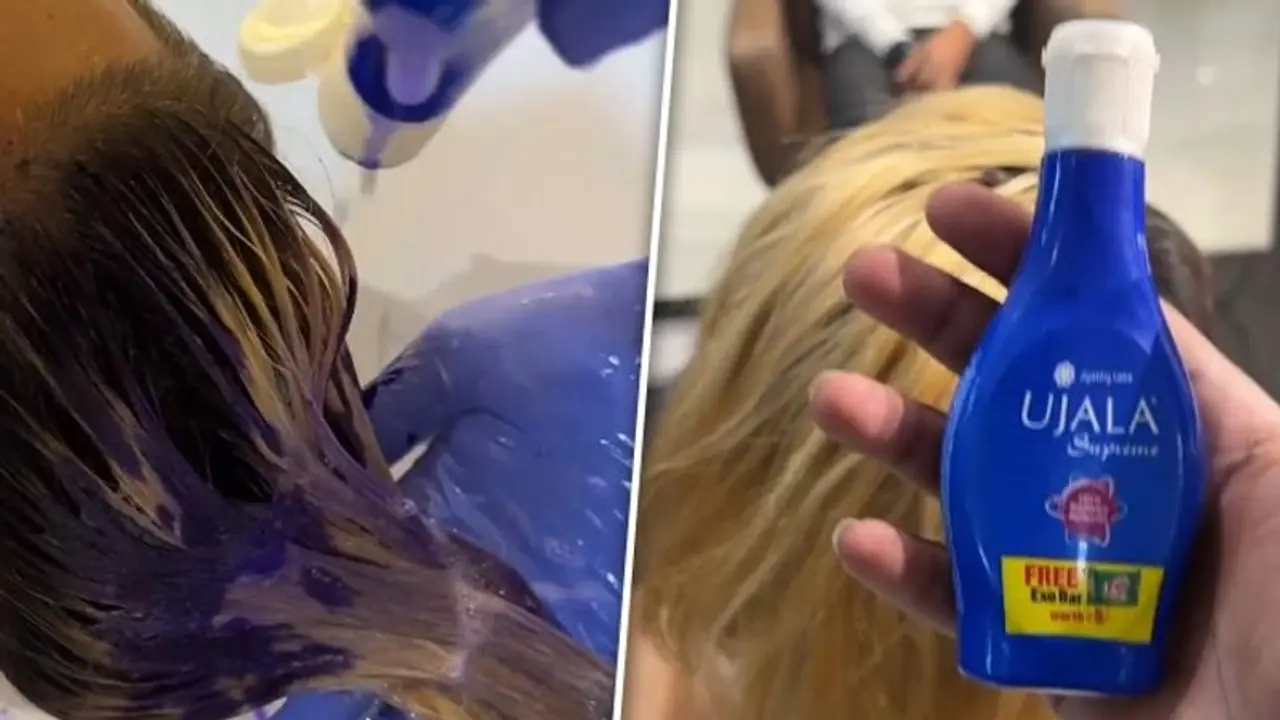Bizarre! Hairstylist uses Ujala to dye client's hair; Blinkit and Swiggy react to viral video (WATCH)