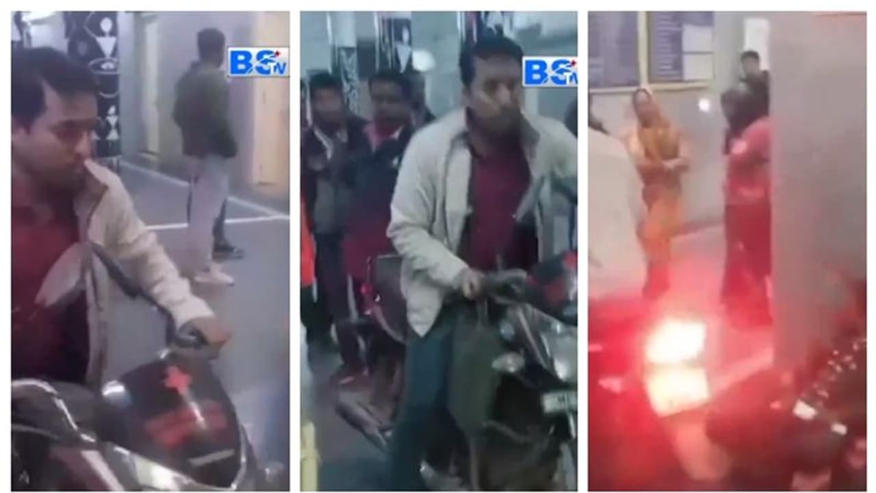 രോഗിയായ മുത്തച്ഛനെ ബൈക്കില്‍ ആശുപത്രിക്കുള്ളിലെത്തിച്ച് യുവാവ്, അമീര്‍ ഖാന്‍റെ സിനിമയെന്ന് സോഷ്യൽ മീഡിയ !