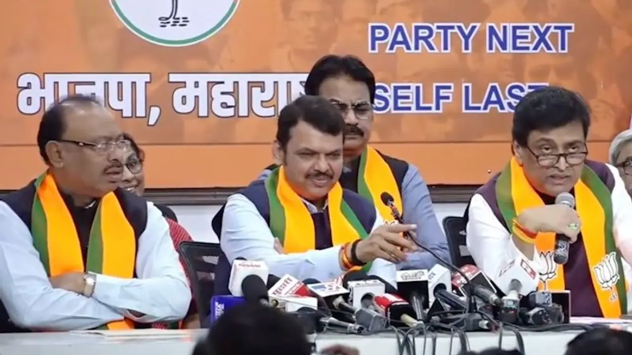 Ashok Chavan goofs up after joining BJP, Devendra Fadnavis corrects him (WATCH)