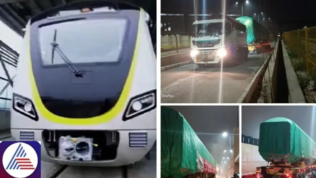 Bengaluru: Yellow Line metro's driverless train arrives at Hebbagodi depot Bengaluru: Yellow Line metro's driverless train arrives at Hebbagodi depot