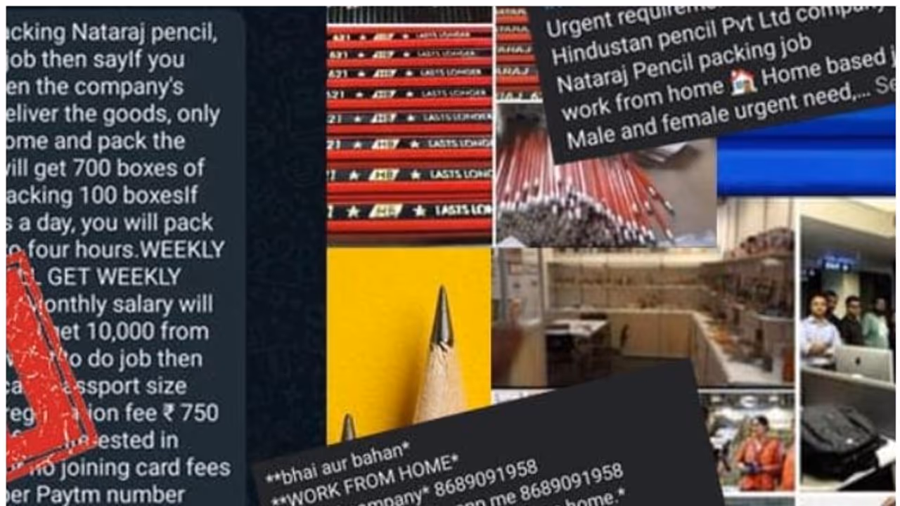 വീട്ടിലിരുന്നുള്ള പെൻസിൽ പാക്കിംഗ്, ലക്ഷങ്ങളുടെ ശമ്പളം; കണ്ണ് മഞ്ഞളിക്കുന്ന വാഗ്ദാനത്തിൽ വീണാൽ പണി കിട്ടുമേ...
