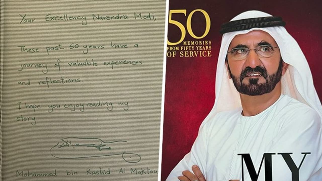 'A gesture I will always cherish': UAE Vice President presents PM Modi with book and heartfelt message 'A gesture I will always cherish': UAE Vice President presents PM Modi with book and heartfelt message