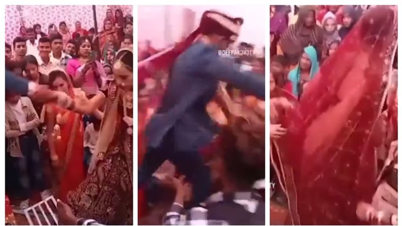 വധുവിനെ വിവാഹ വേദിയില് കയറാന് സഹായിച്ച് വരന്; കാര്യങ്ങള് തകിടം മറിഞ്ഞത് ഒറ്റനിമിഷം കൊണ്ട് ! വധുവിനെ വിവാഹ വേദിയില് കയറാന് സഹായിച്ച് വരന്; കാര്യങ്ങള് തകിടം മറിഞ്ഞത് ഒറ്റനിമിഷം കൊണ്ട് !