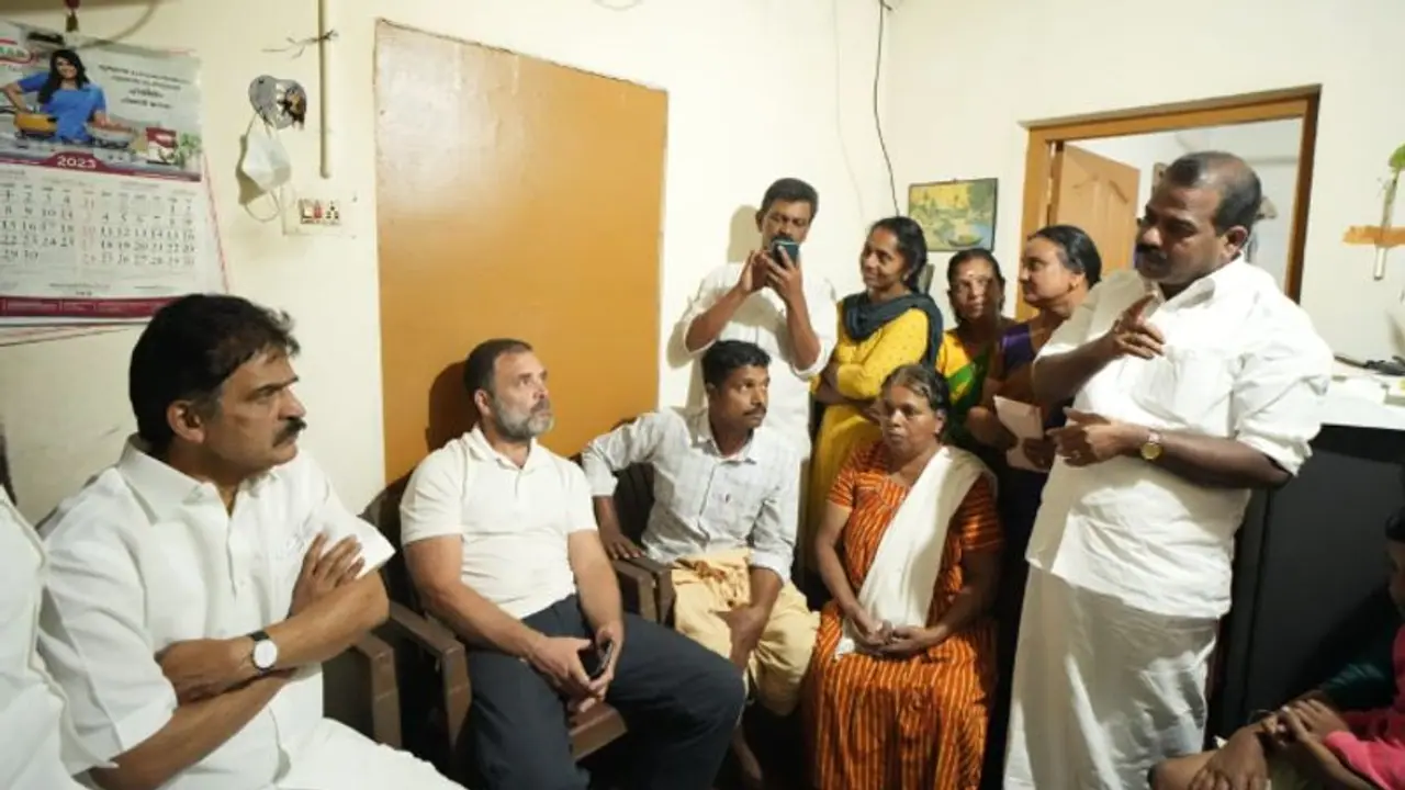 Kerala: Rahul Gandhi visits families of elephant attack victims in Wayanad Kerala: Rahul Gandhi visits families of elephant attack victims in Wayanad
