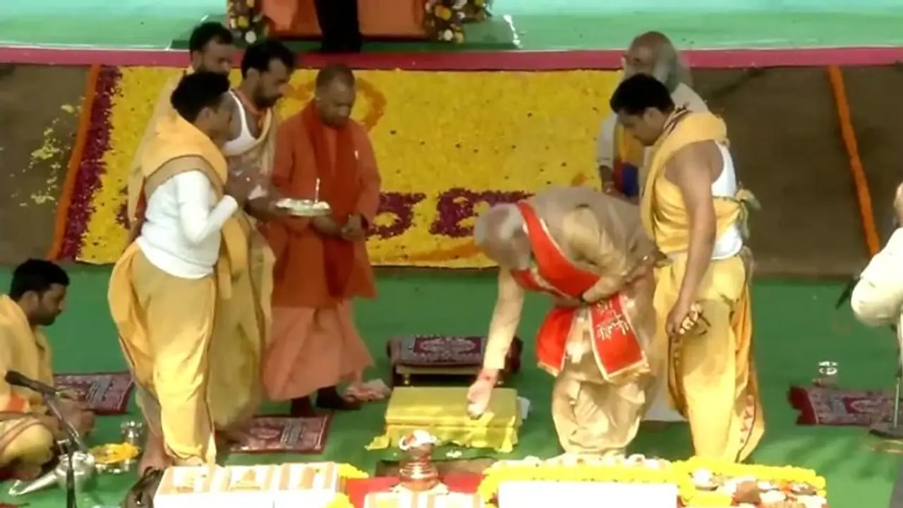 PM Modi lays foundation stone for Hindu shrine 'Kalki Dham' in Uttar Pradesh's Sambhal